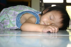 Homeschool Toddler nap on the floor